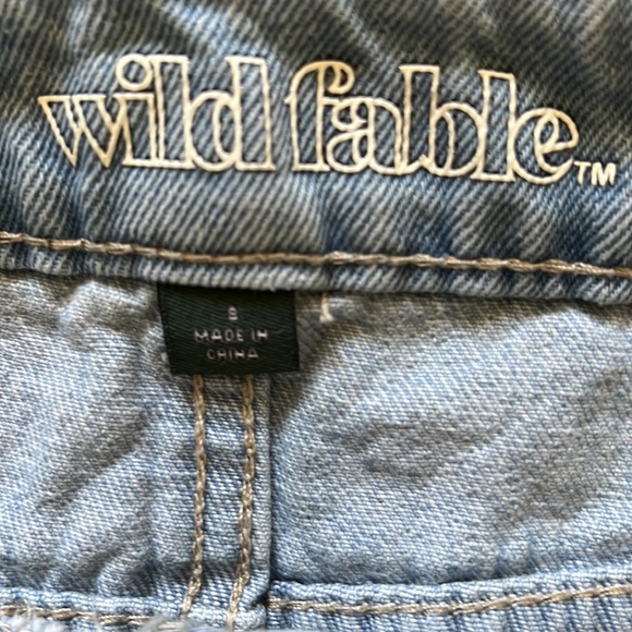 Wild Fable Color Block Blue Denim Jean Mini Skirt, Small, 100% Cotton Western - Picture 10 of 11